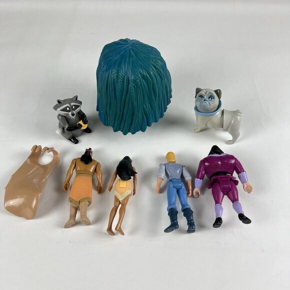 BURGER KING Pocahontas Toy Lot Plastic Figures Kid's Club VTG 90s Cake Toppers - Picture 6 of 8